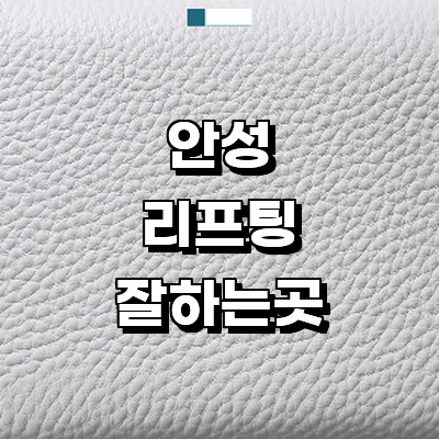 안성시 리프팅 병원