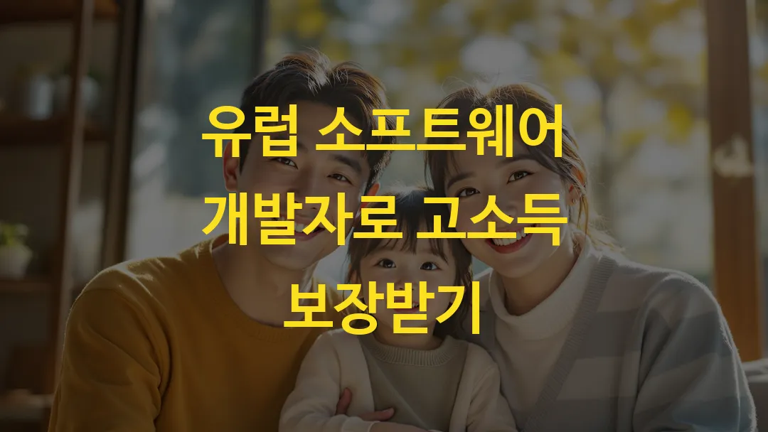 유럽 소프트웨어 개발자로 고소득 보장받기
