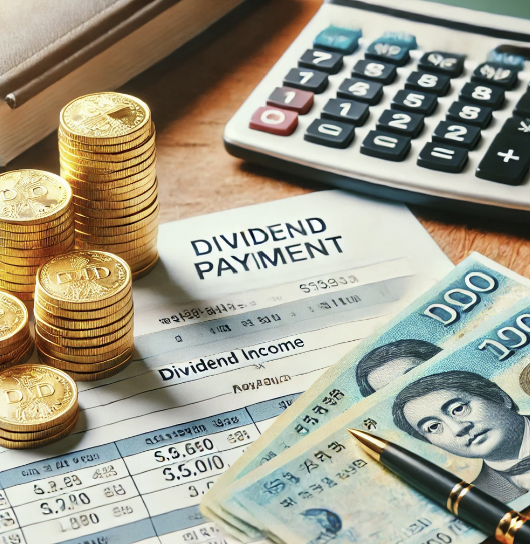 배당금 지급 및 세금 계산