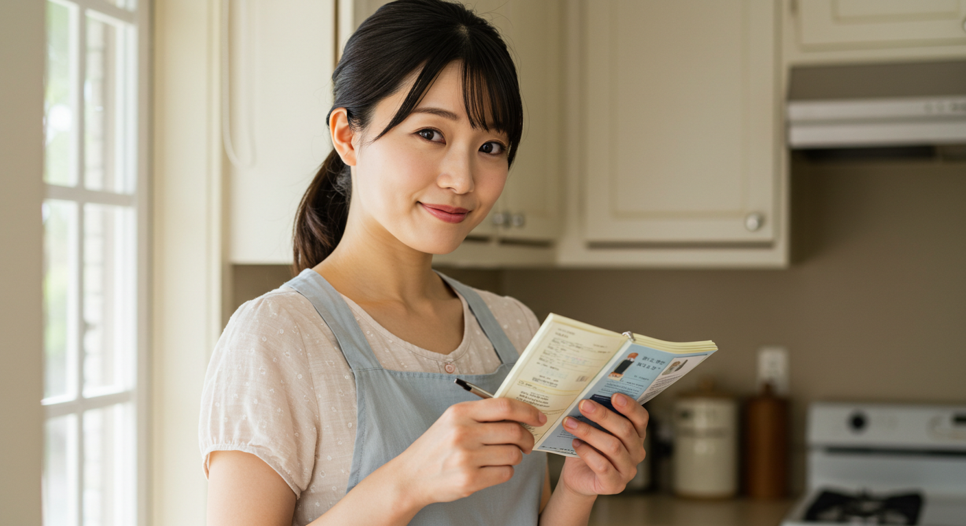 급여통장 들고 있는 여성