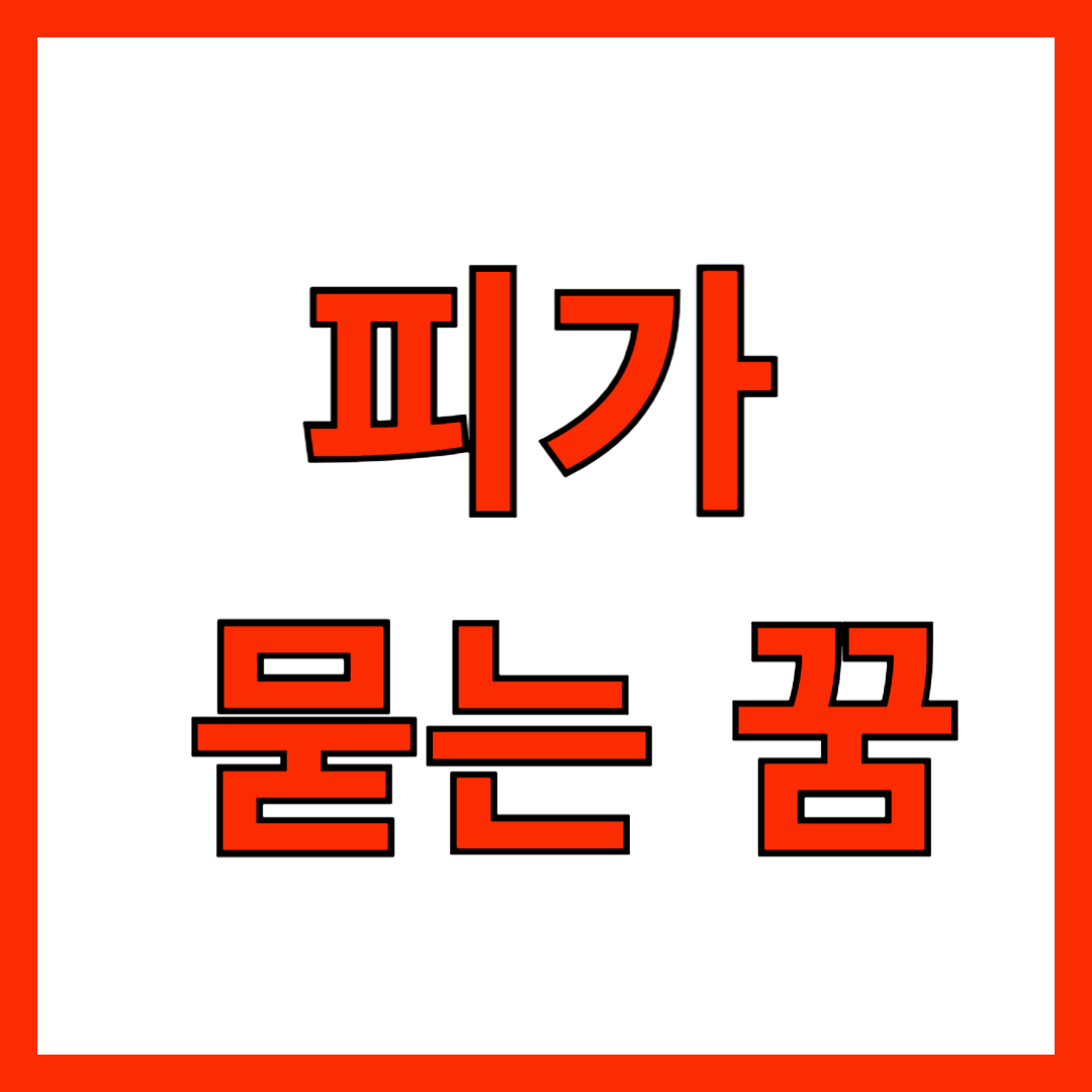 피가 묻는 꿈 해몽