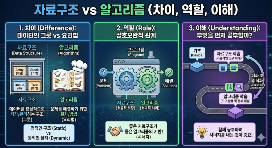 자료구조 vs 알고리즘