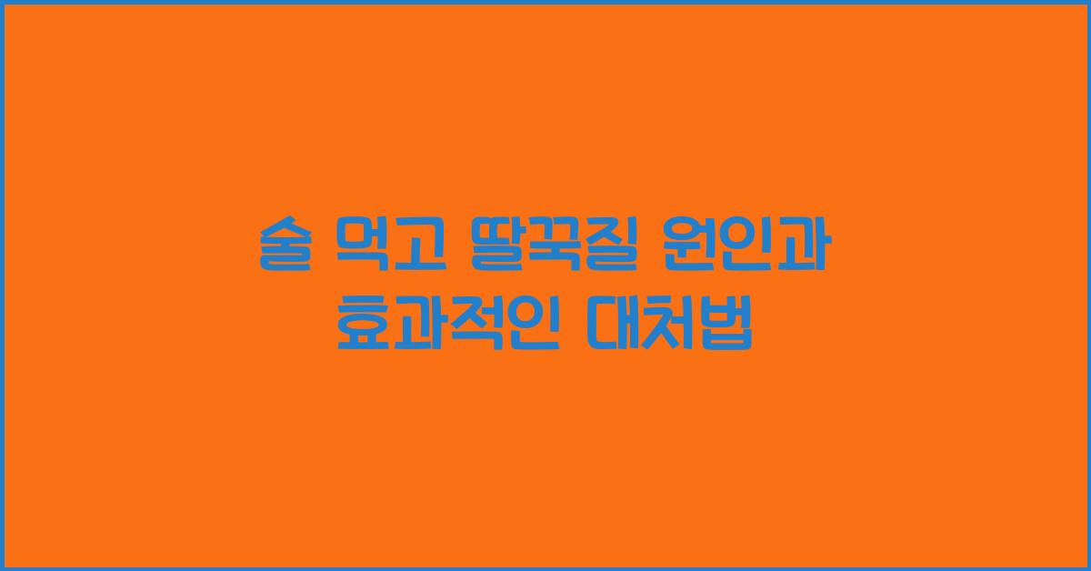 술 먹고 딸꾹질