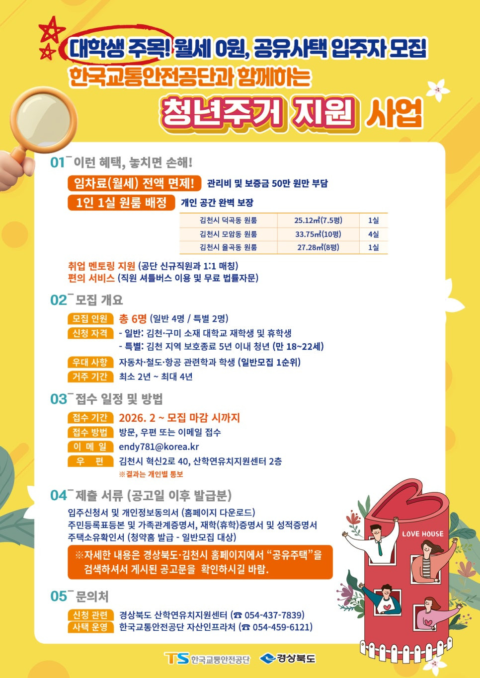 청년주거 지원사업 신청자격 신청기간