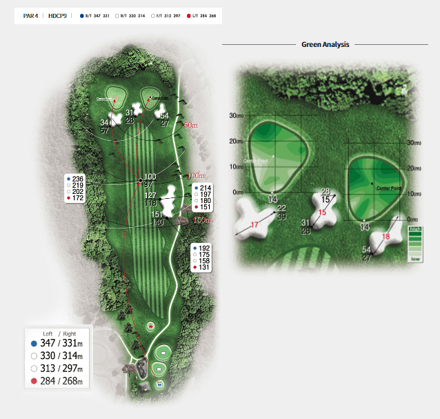 라데나 골프클럽 코스공략도 14