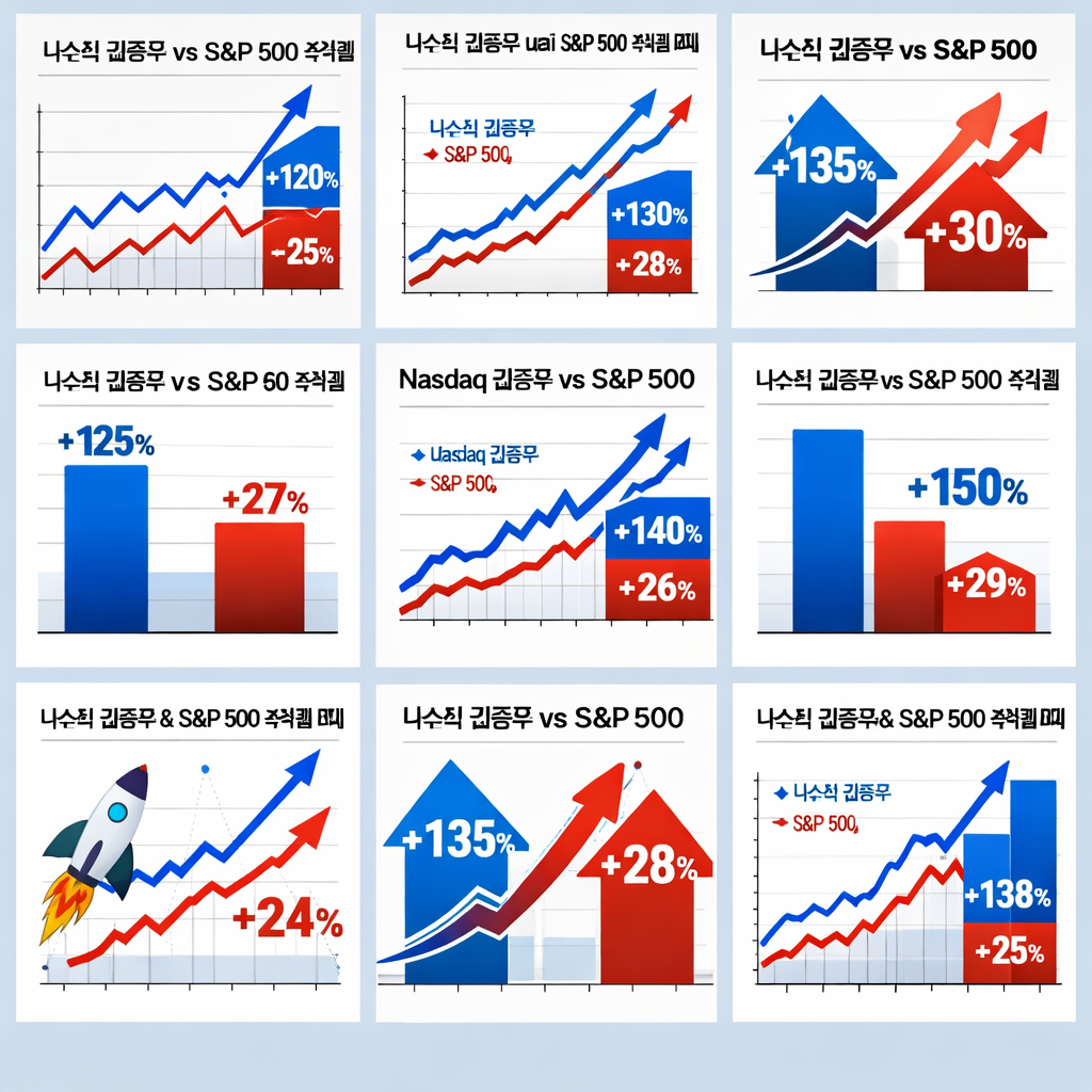 나스닥 급등주와 S&P500 수익률 비교 관련 사진
