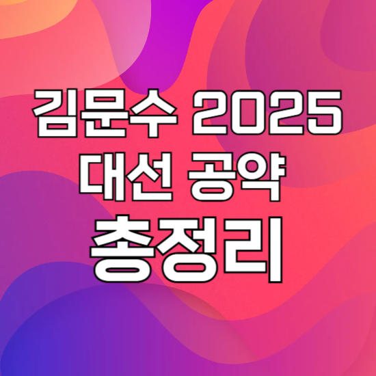 김문수 대선 공약