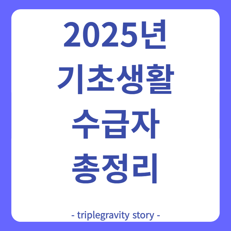 2025년도 기초생활수급자 총정리 그림