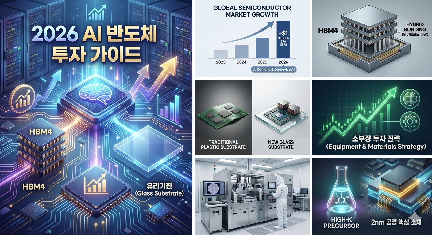 2026년 AI 반도체 투자 가이드: HBM4와 유리기판이 주도하는 장비&middot;소재주 전망