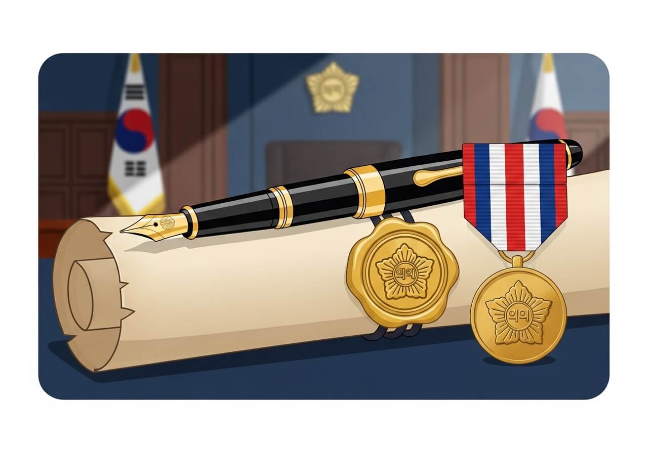 공무원 33년 훈장