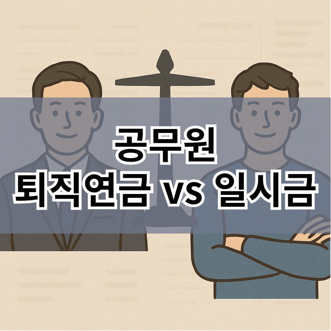 공무원 연금 vs 퇴직금, 어떤 차이가 있을까? 수령 방식 정리