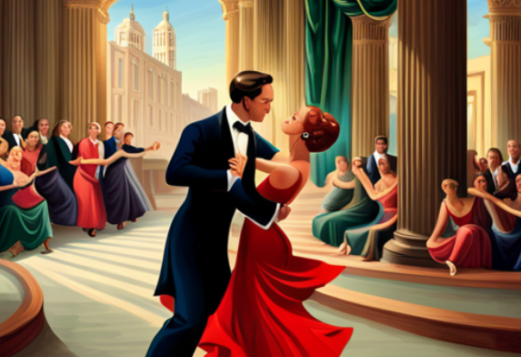 사교 댄스 추는 남녀