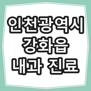 인천시 강화읍 호흡기, 내과 진료 동네 병원