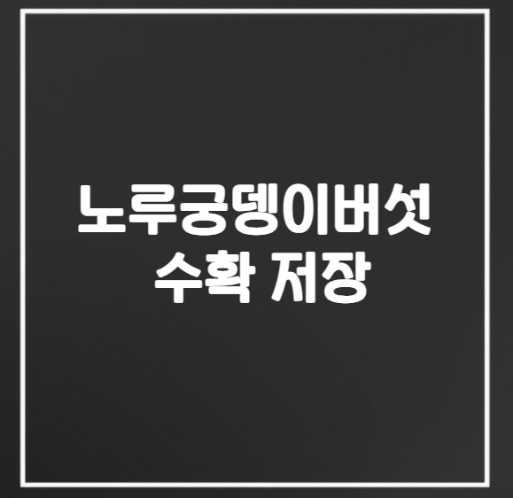 노루궁뎅이 버섯 수확부터 저장