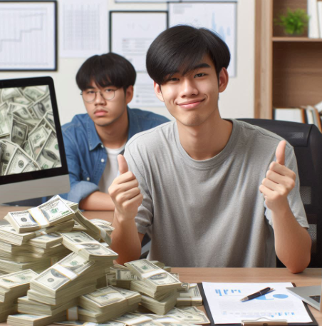 지원금 받은 청년의 모습