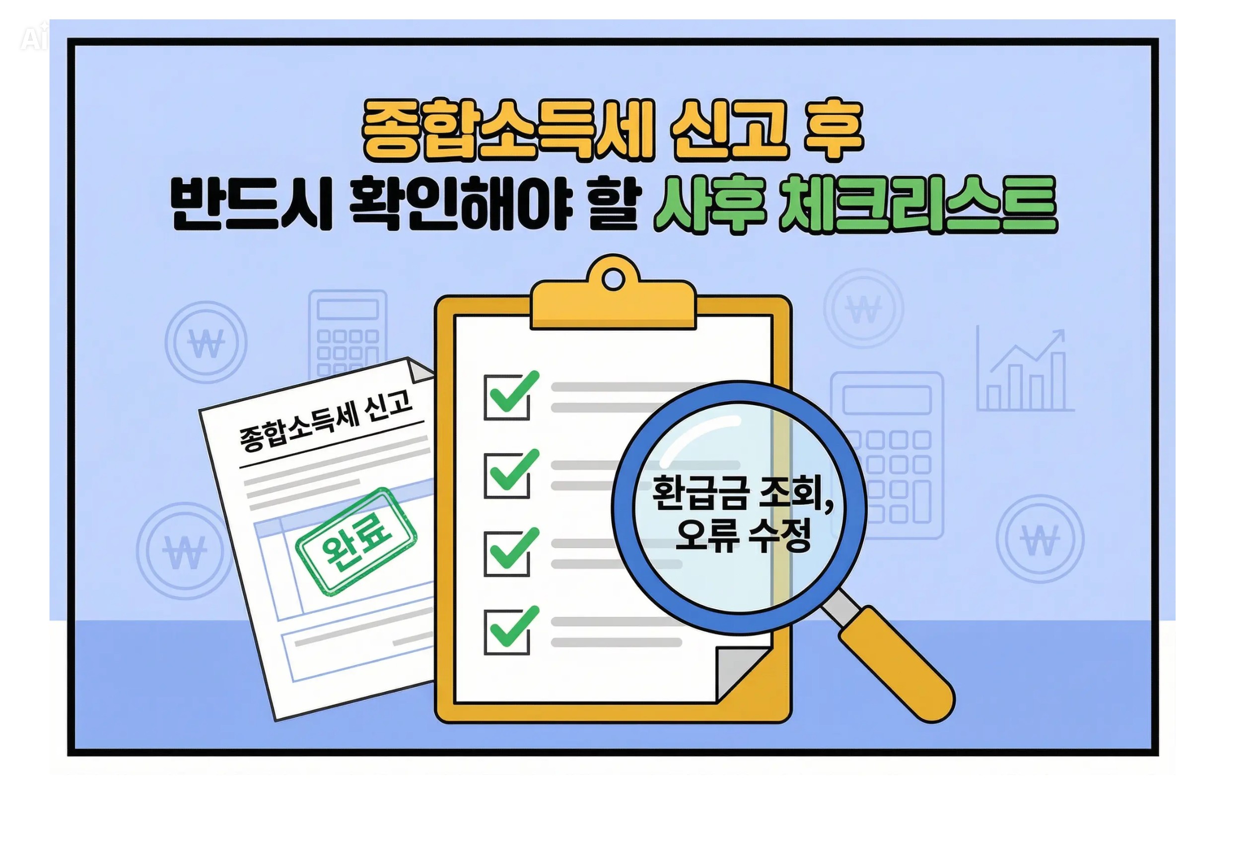 종합소득세 신고 후 반드시 확인해야 할 사후 체크리스트