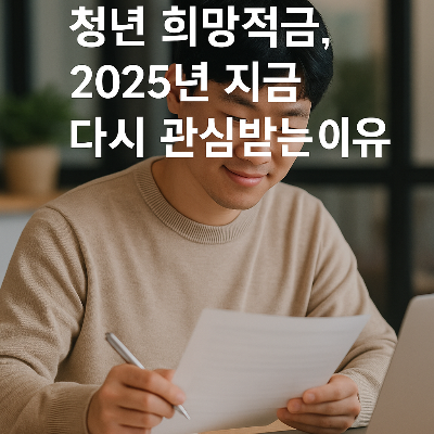 청년 희망적금 지금 시작해보세요 (2025년 가입조건 정리)