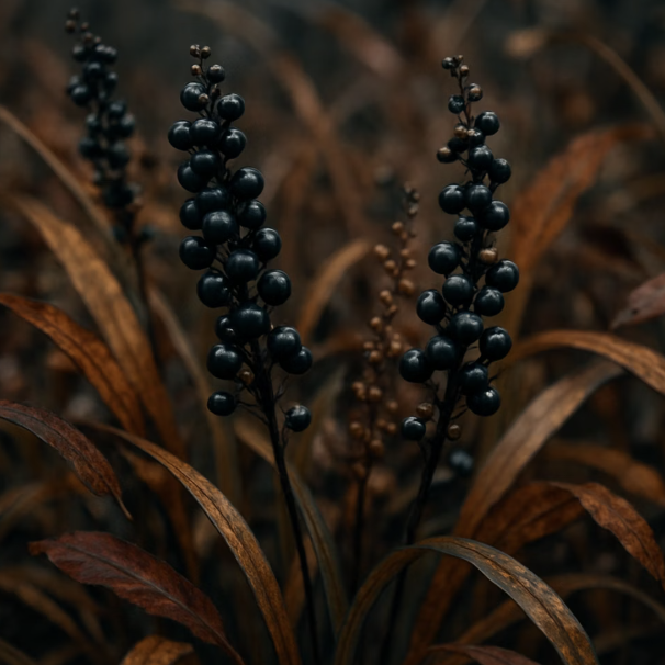 꽃이 지고 난 뒤의 검은 구슬
