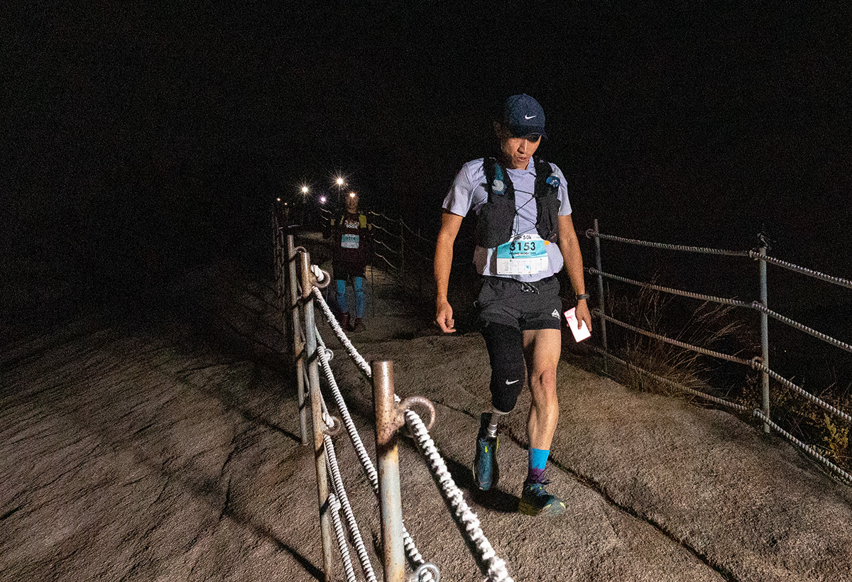 서울100k에 출전한 의족선수