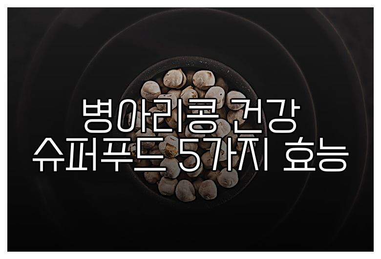 병아리콩 건강 슈퍼푸드 5가지 효능