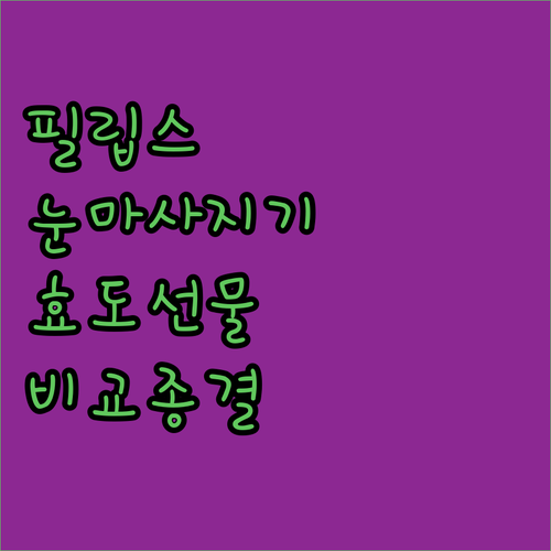 부모님 효도 선물 필립스 눈 마사지기..