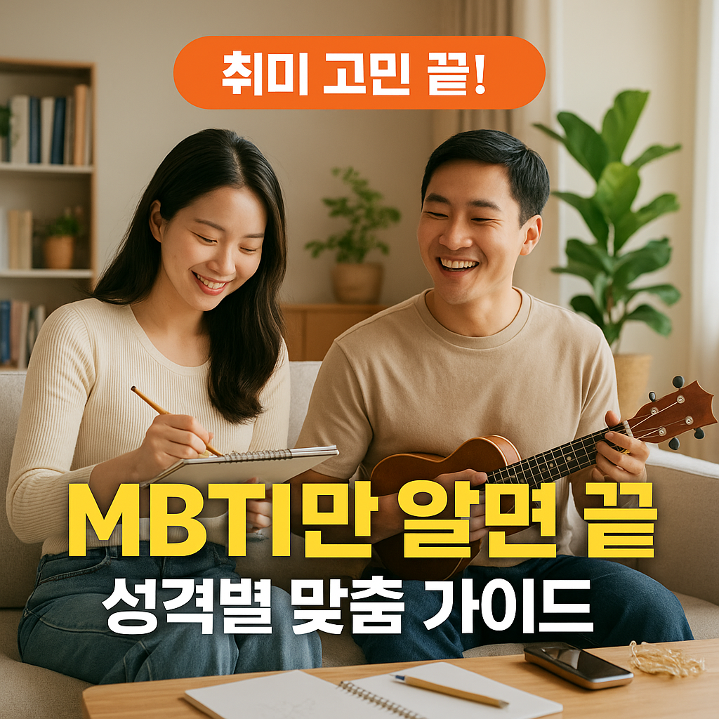 취미 없다고? MBTI만 알면 끝!