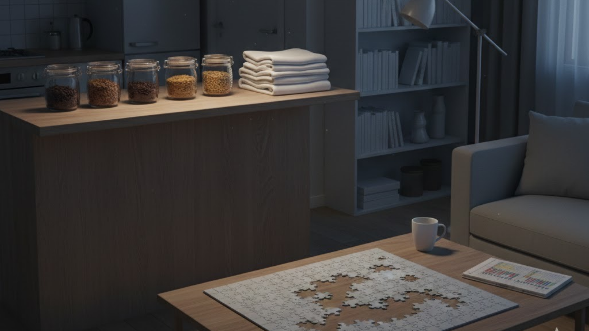 어질러진 집 내부