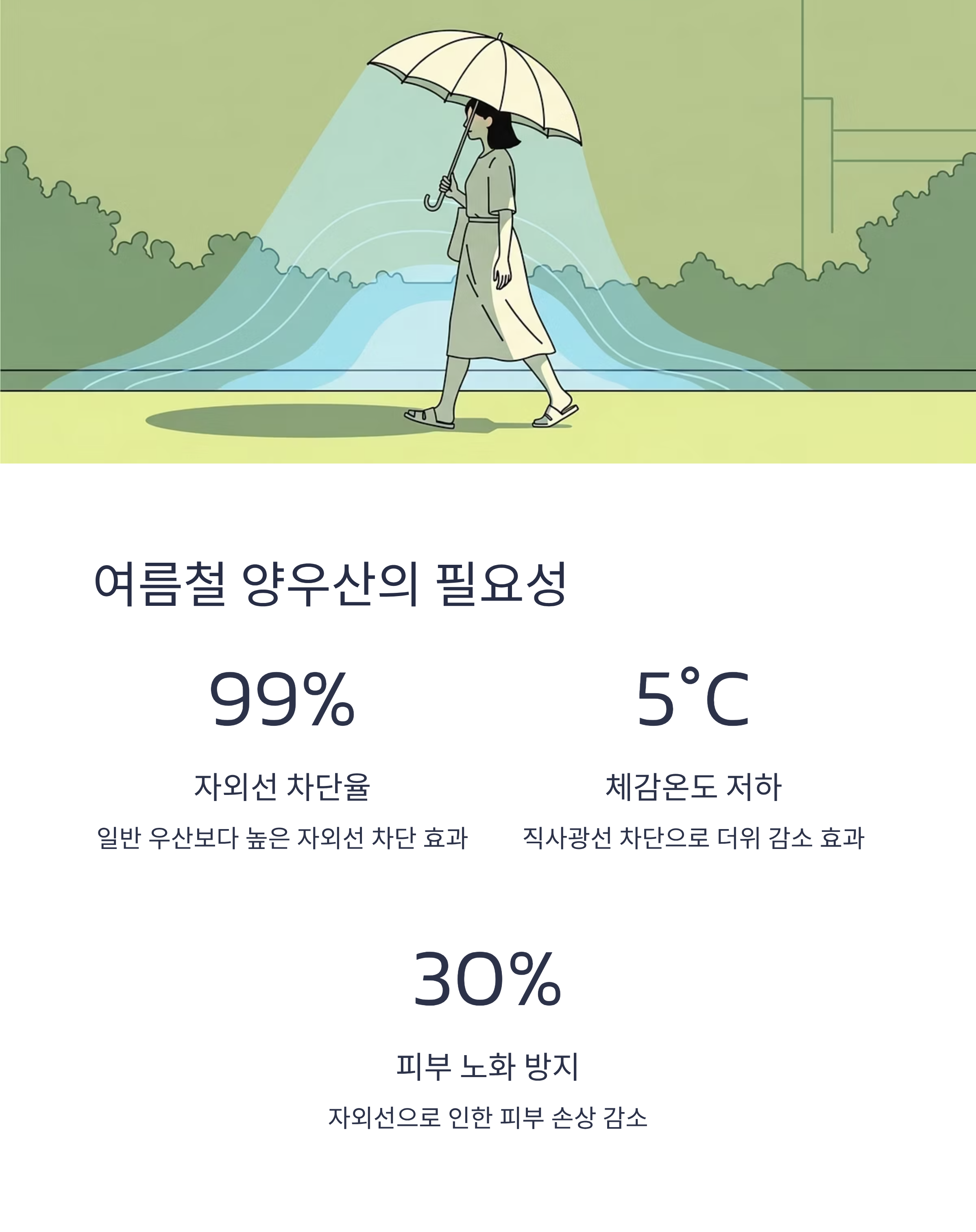 여름철 양우산의 필요성과 장점