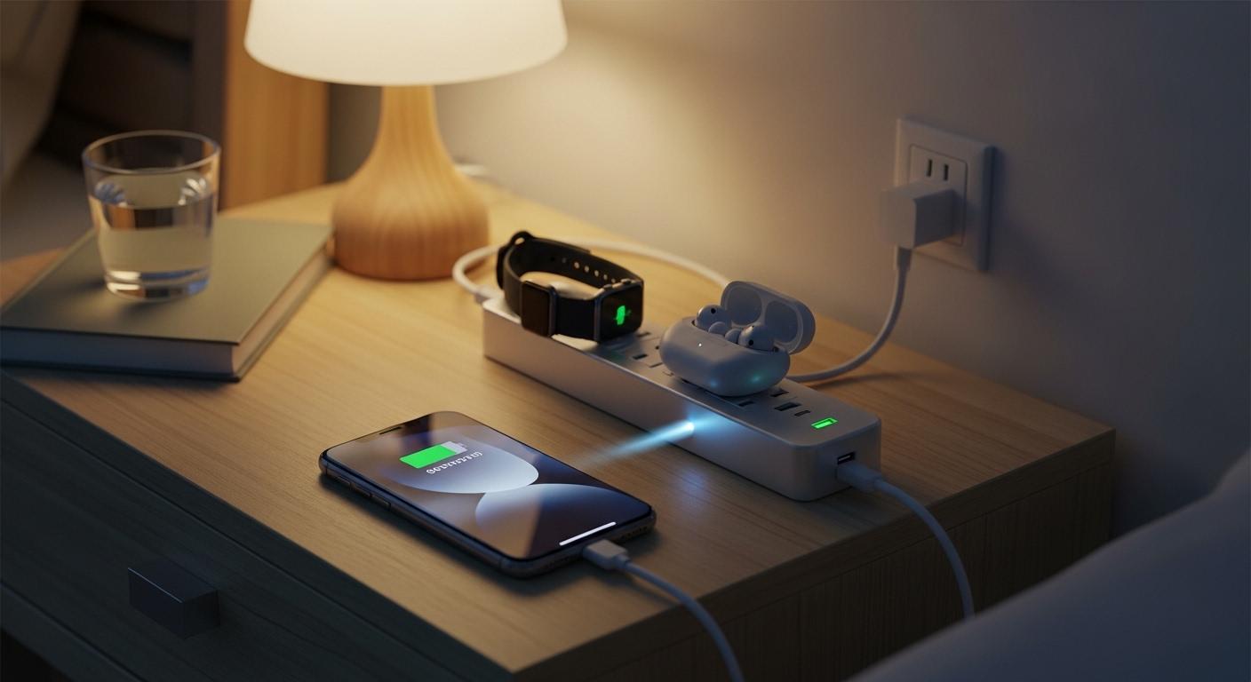 야간 충전 멀티탭 1달 사용 후기