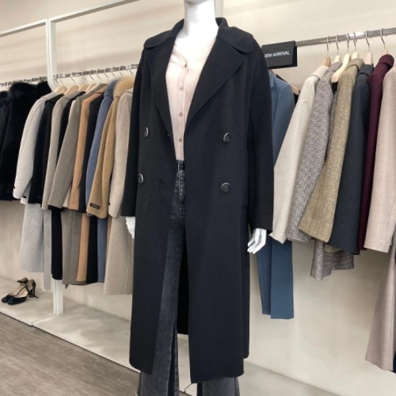 케이엘 KL SH02 여유핏 캐시미어 블랙코트 hc22Mk04OO