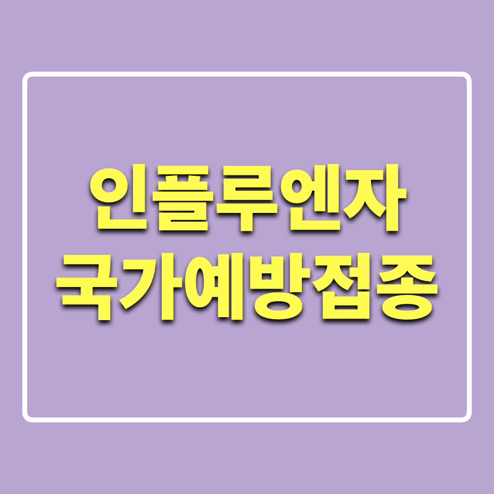 2024인플루엔자국가예방접종