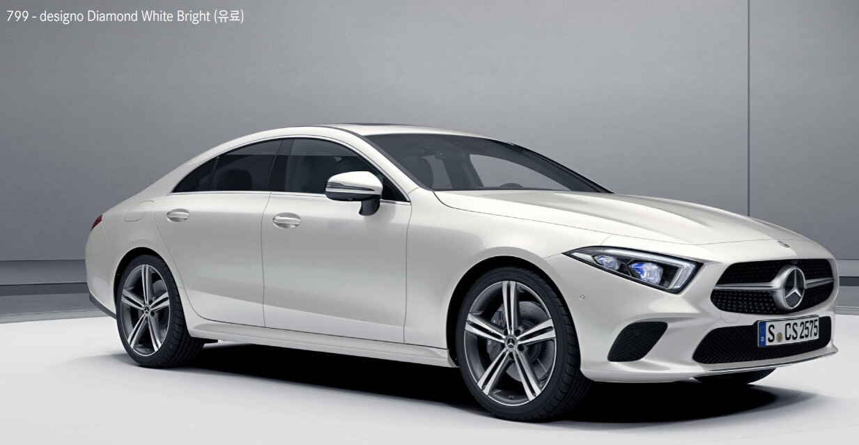 벤츠 CLS Coupe - designo Diamond White Bright(색상 코드 : 799)