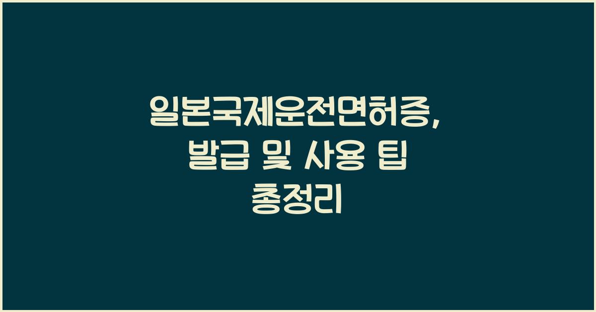 일본국제운전면허증