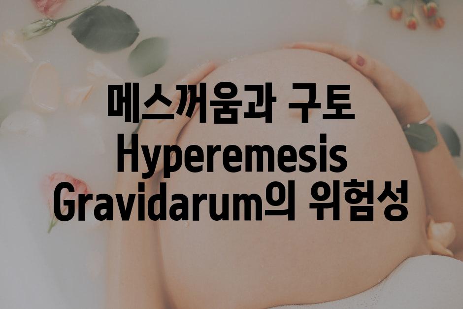 메스꺼움과 구토 Hyperemesis Gravidarum의 위험성