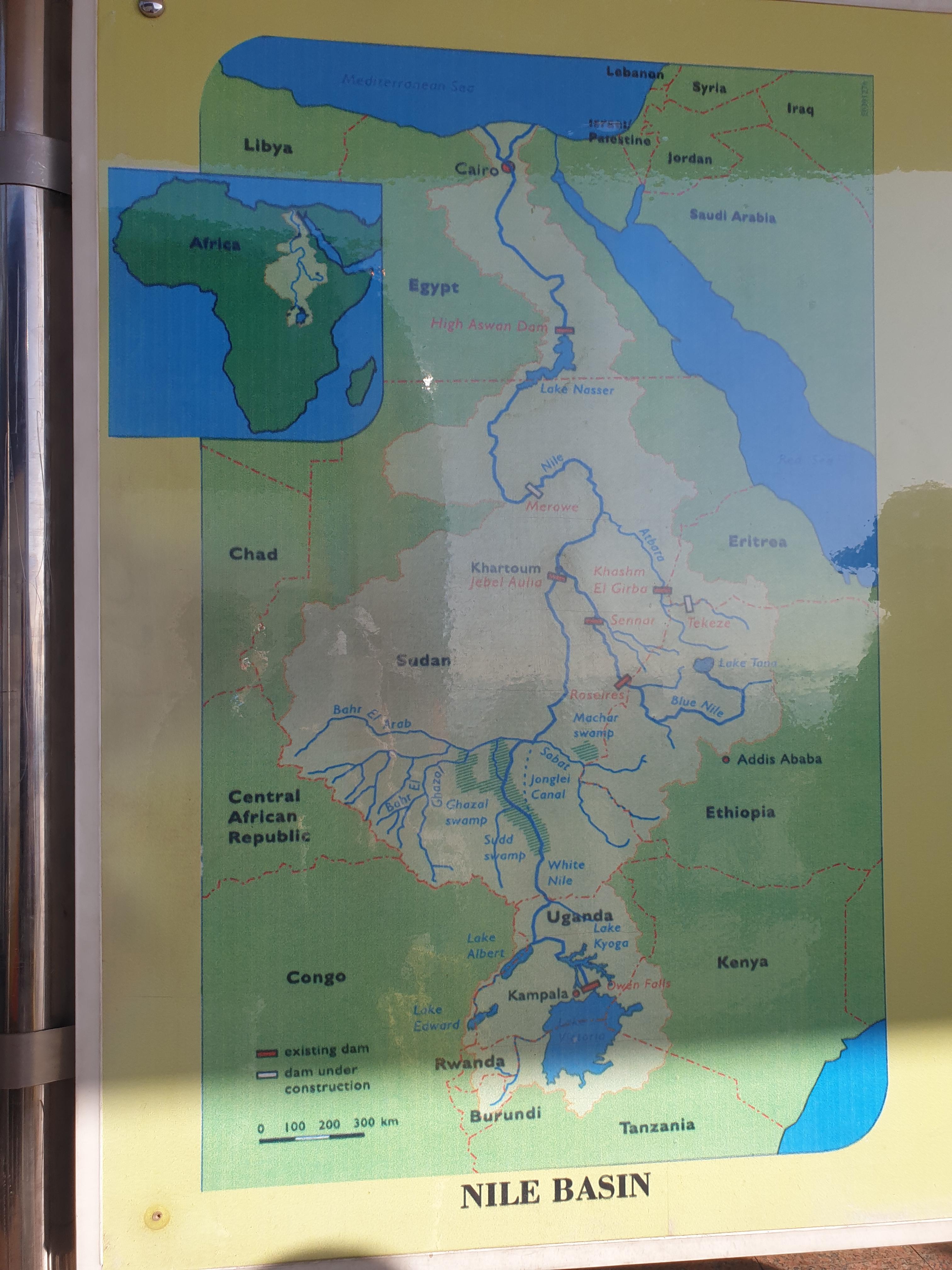 이집트 나세르댐 건설 지도