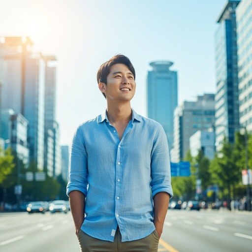 내 신용점수조회&amp;#44; 꿈을 향해 웃고 있는 남성