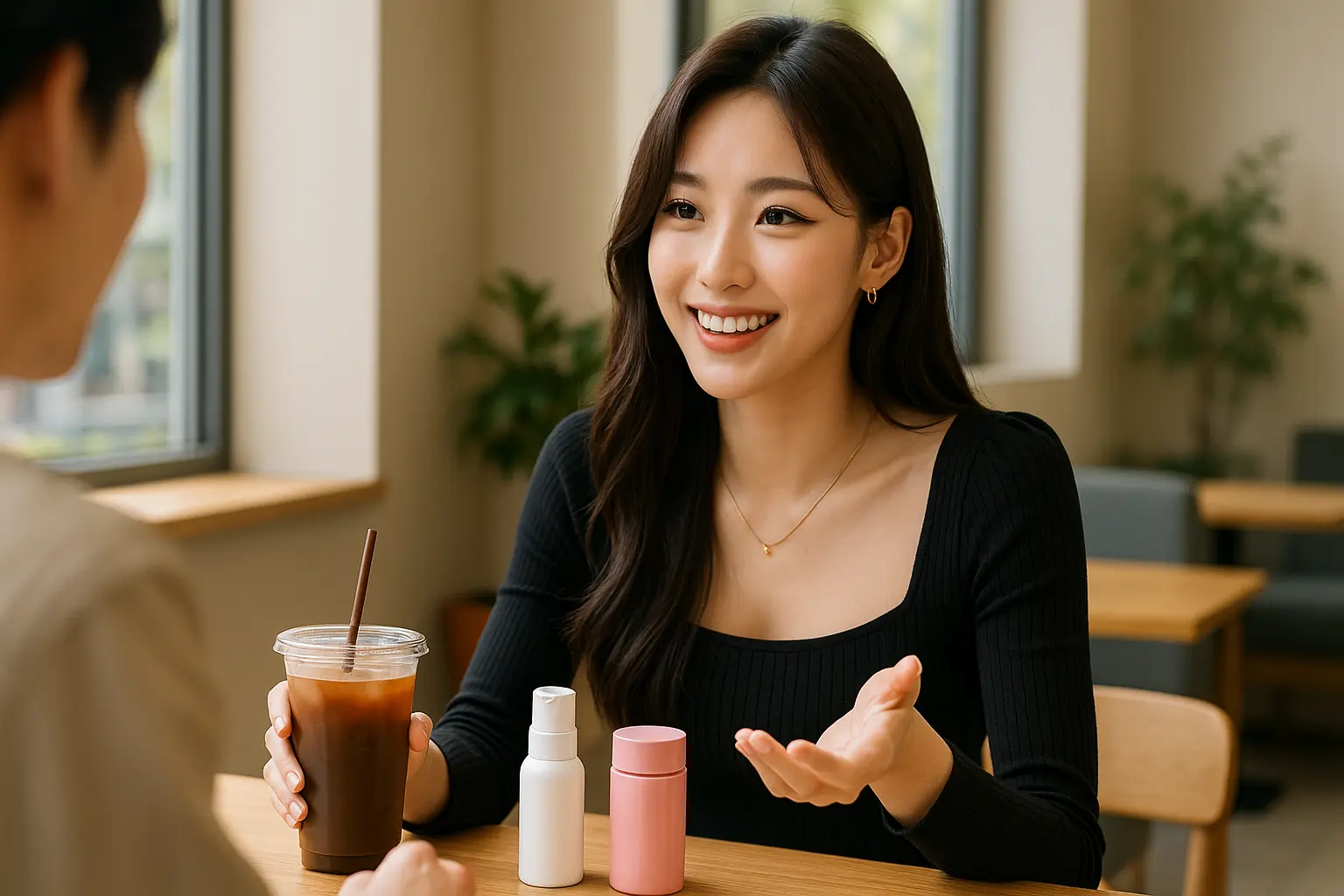 온라인 쇼핑몰 운영 관련 상담하는 이미지