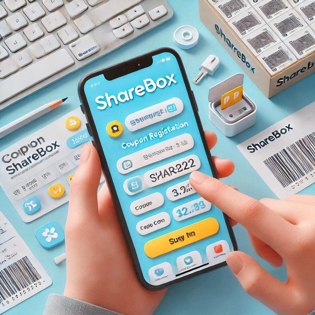 쉐어박스 중복쿠폰 등록방법 · 무료쿠폰 코드 다운로드