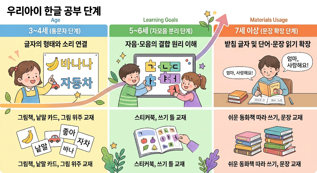연령별 효과적인 엄마표 한글 교재 활용 노하우