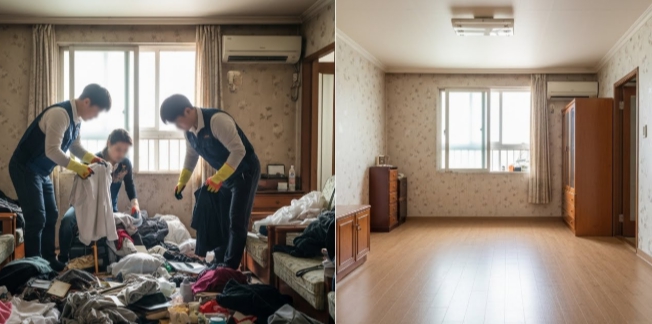 안동 고독사청소 및 정리 후 마무리