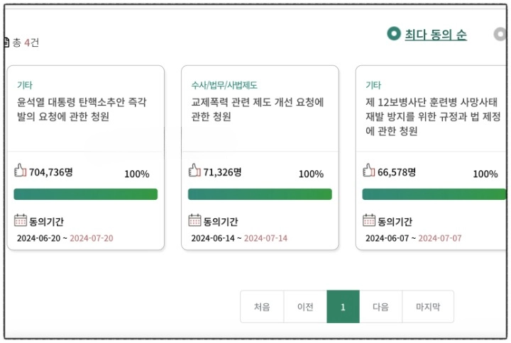윤석열 탄핵 청원 사이트 링크 주소 홈페이지 소추안 대통령 임기