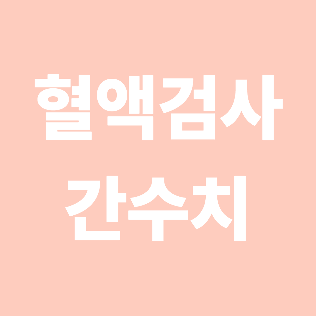 혈액검사 간수치