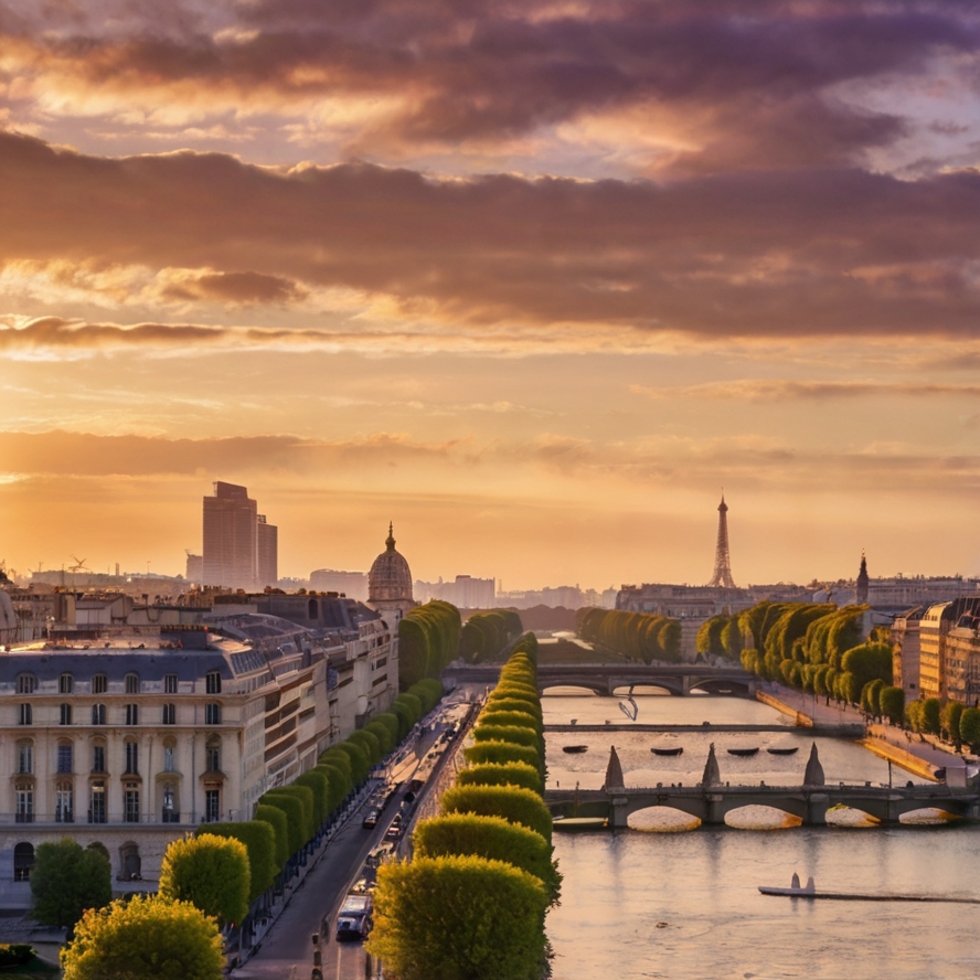 몽펠리에 명소 페이루 산책로를 묘사한 이미지