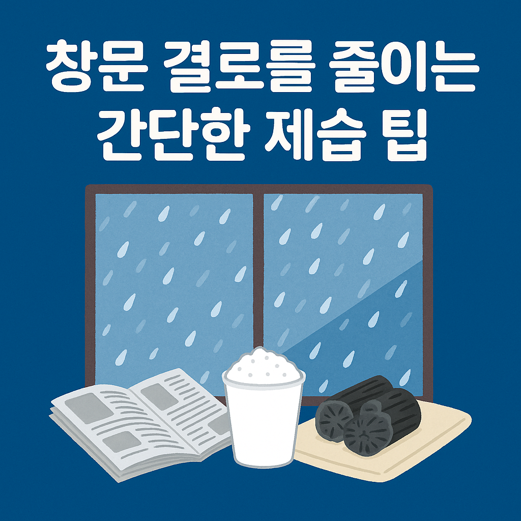 창문 결로를 줄이는 간단한 제습 팁