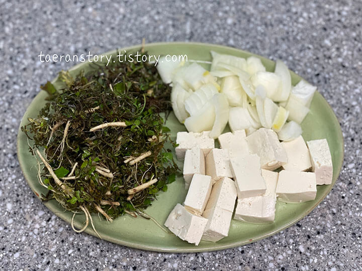 냉이된장찌개-재료