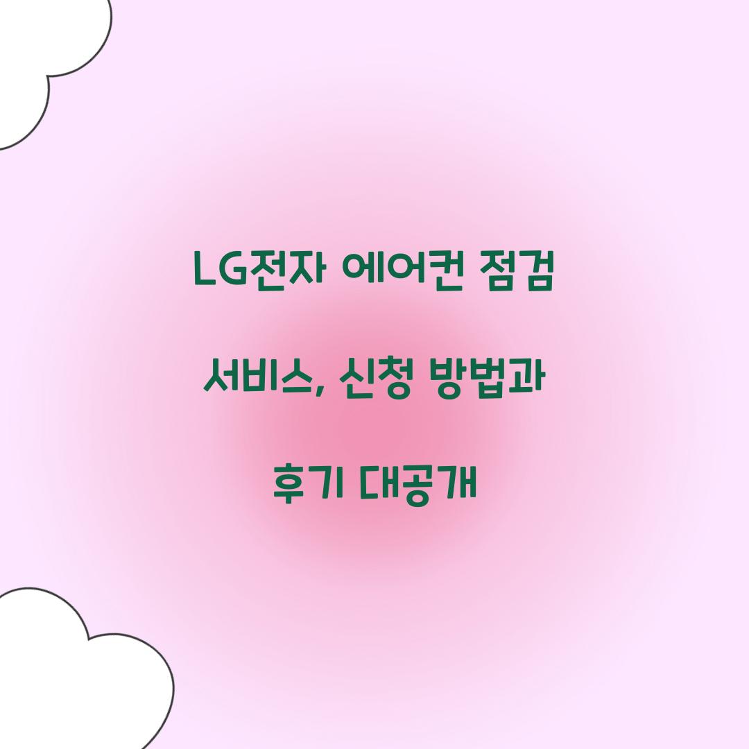 LG전자 에어컨 점검 서비스