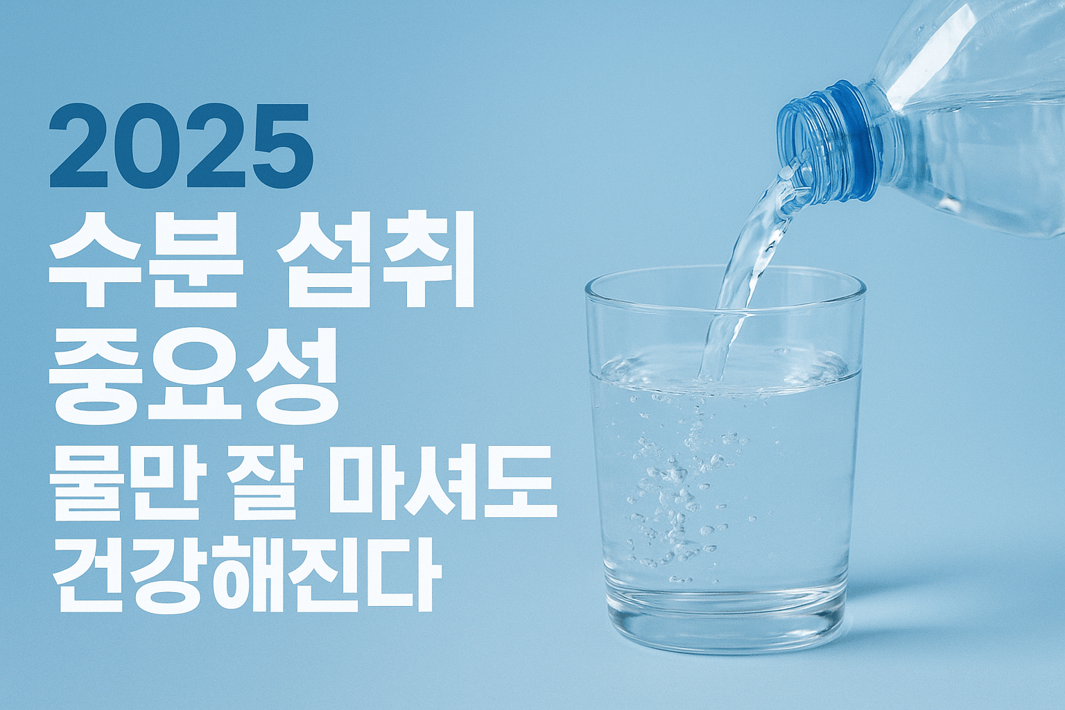 2025 수분 섭취 중요성, 물만 잘 마셔도 건강해진다