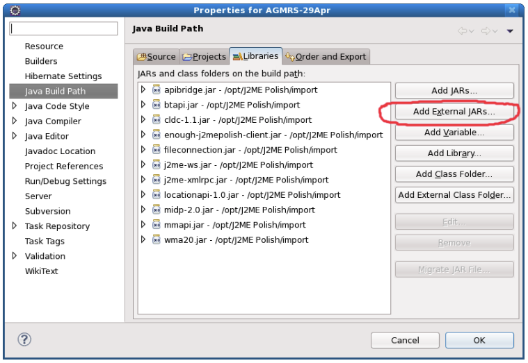 Eclipse Jar 파일로 라이브러리 추가