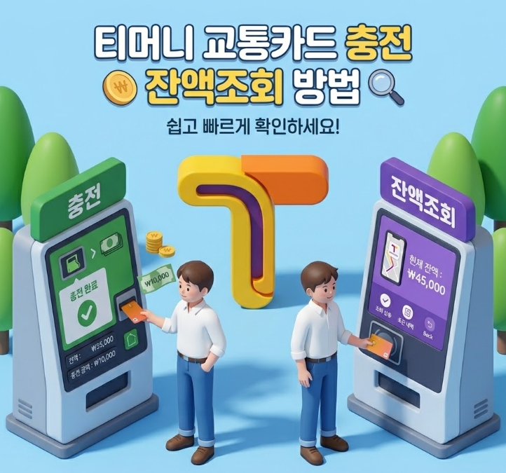 티머니 교통카드 충전 잔액조회