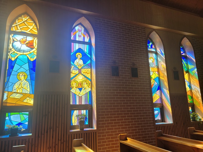 용인 손골성지 기념성당 스테인드글라스